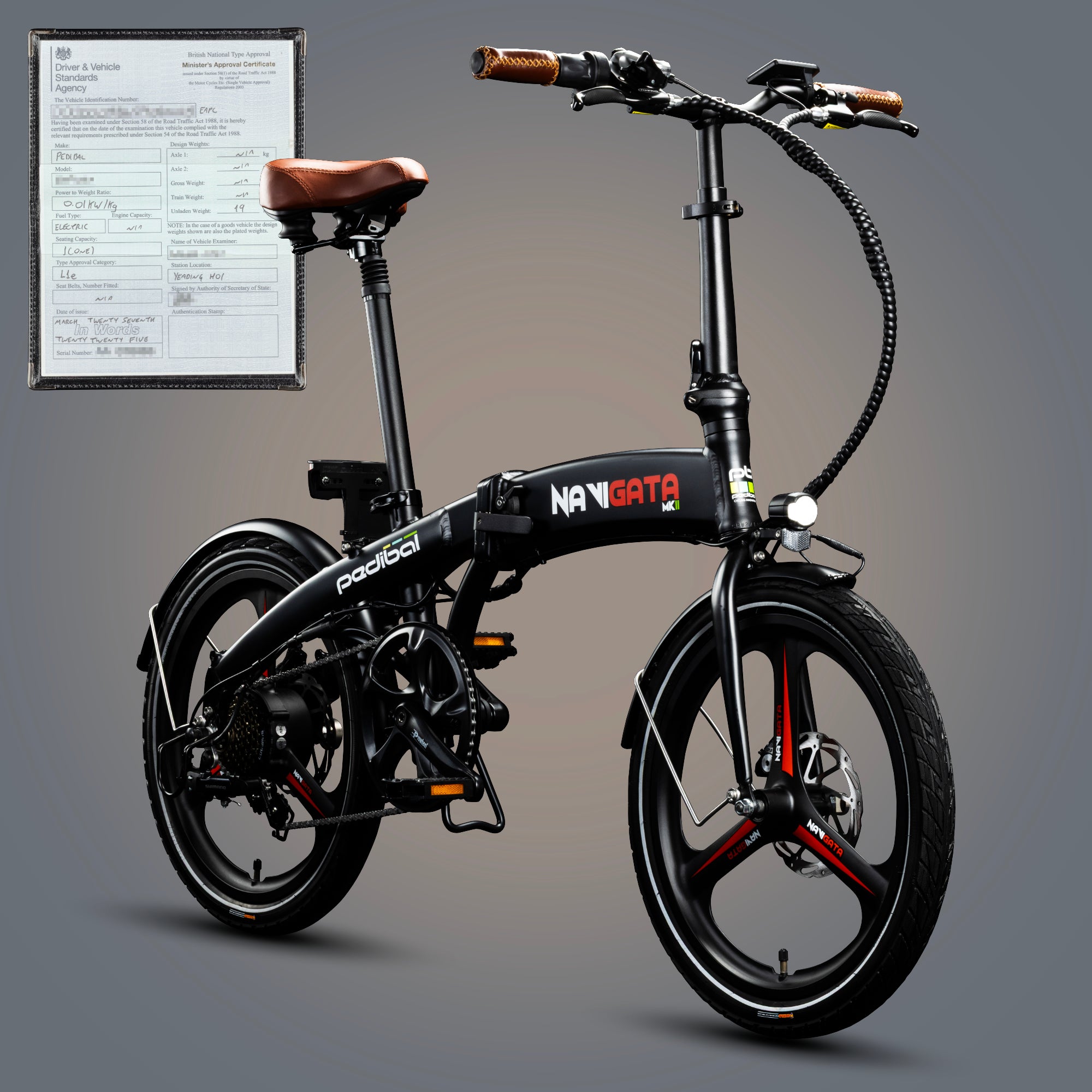 Pedibal Navigata MKII Front View black model