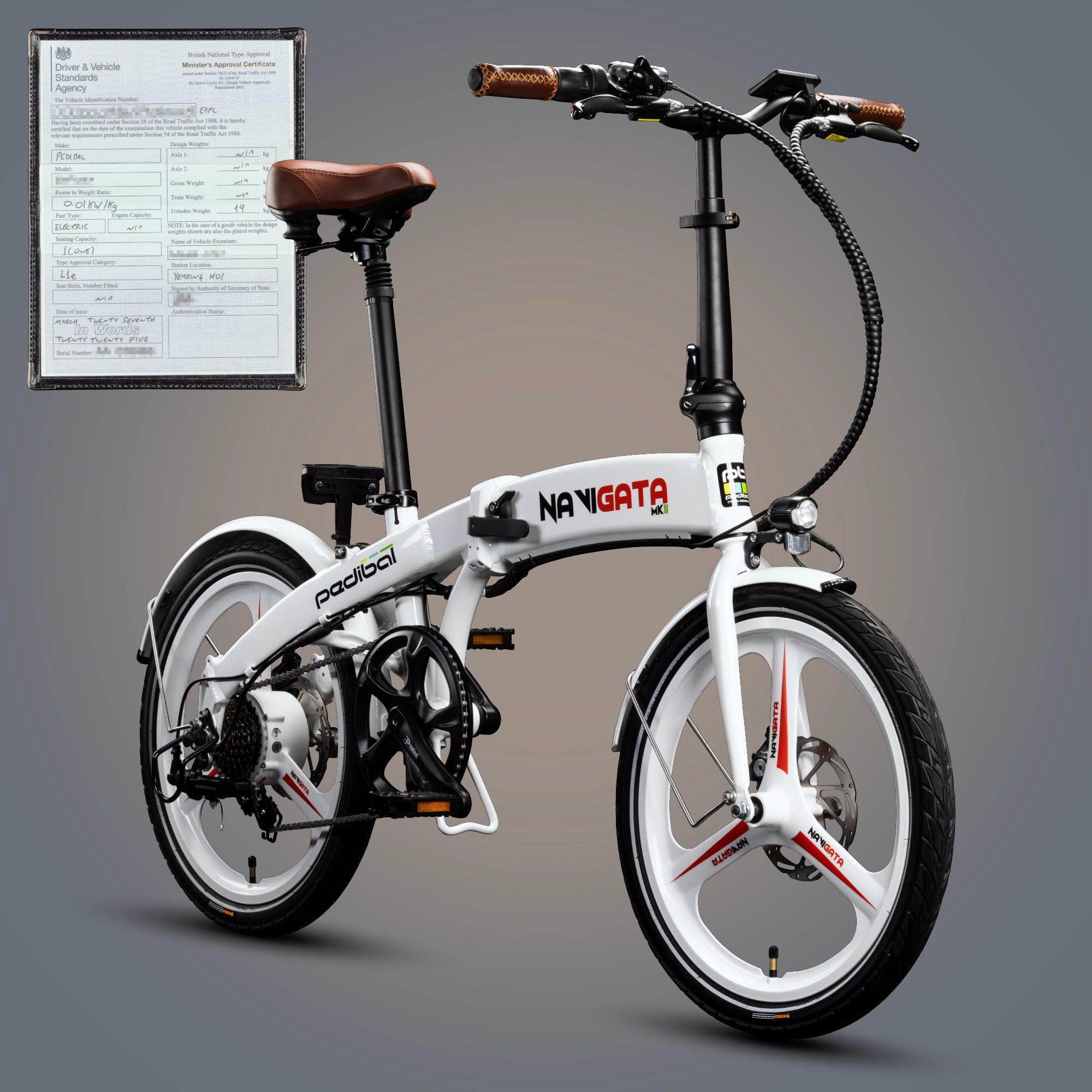 Pedibal Navigata MKII front View white model