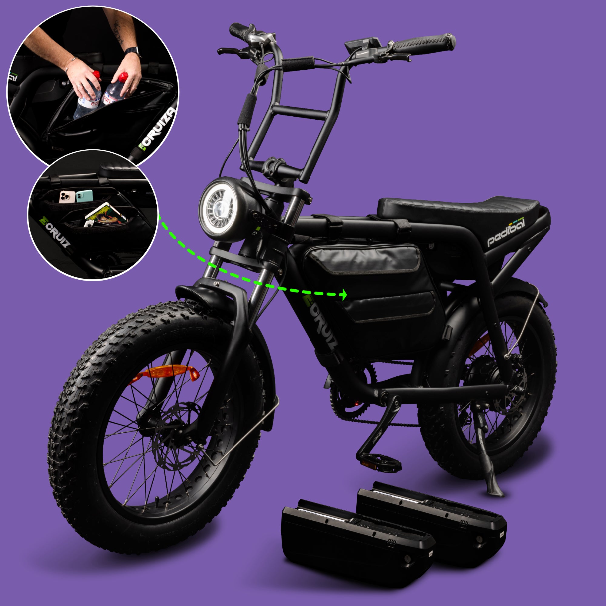 Pedibal E-Cruiza® Fat Tyre Electric Bike 80Nm