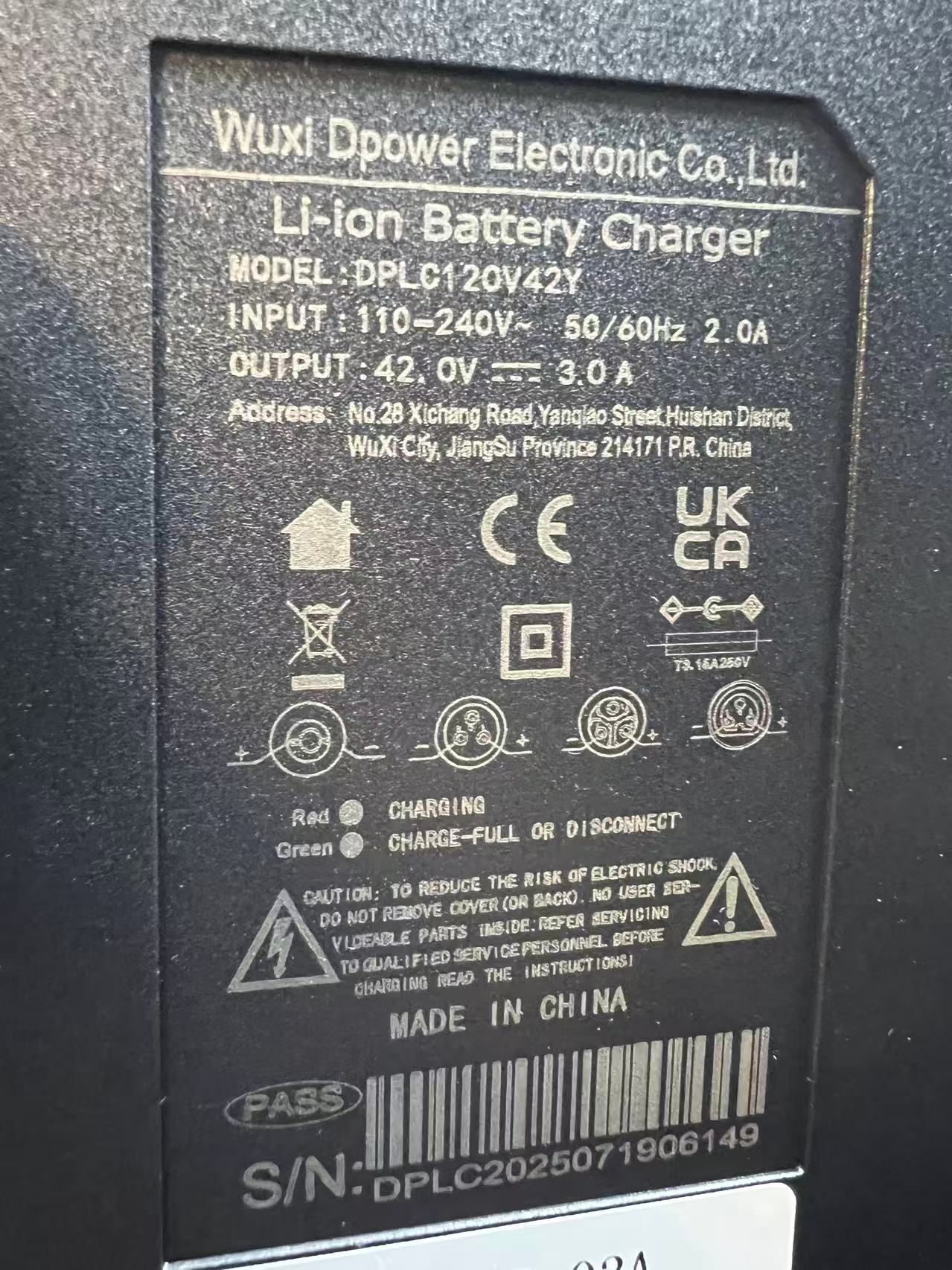 Pedibal Navigata 36v 3A Lithium-Ion Battery FAST Charger Cable & AC adaptor CitE/MKII